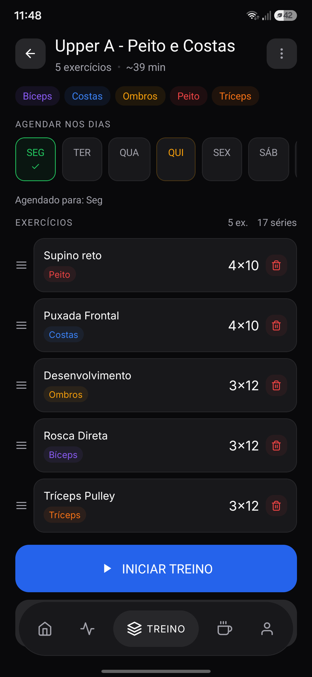 Treino guiado